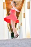 Lovely Blonde Babe Veronica Weston Flashes