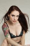 Tattooed Beauty Anna DeVille Enjoys Posing
