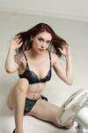 Tattooed Beauty Anna DeVille Enjoys Posing