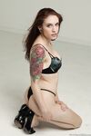 Tattooed Beauty Anna DeVille Enjoys Posing