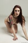 Tattooed Beauty Anna DeVille Enjoys Posing
