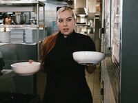Bosomed Chef Cubbi Thompson Sucks BBC