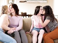 Four Horny Lesbian Babes Have Fun