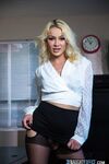 Beautiful Blonde Office Chick Cherry Kiss Gets Fucked