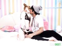 Pale-skinned Redhead Teen Madi Collins Smiles While Getting
