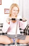 Sexy Teen Blonde Petra Z Poses With A