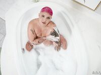 Pink-haired Plumper Jadynn Stone Sucks And Tit Fucks