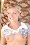 Dishy Blonde Teen Kata Strips In Public Then