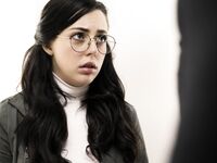 Nerdy Brunette Rewards Tattooed Dude With A Deep