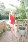 Fair Haired Teen Kasia In Sexy Red Dress