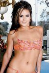 Tanned Babe Nadia Styles Bares Orange Lingerie And