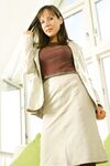 Skittish Cindy Takes Off Her Beige Suit To