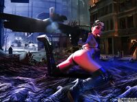 Exotic Action Babe With Gun Genevive Valente Poses
