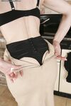 Mature Blonde Hazel May In Nylons And High