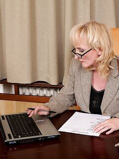Busty Woman Monika Wipper Takes Off Her Office